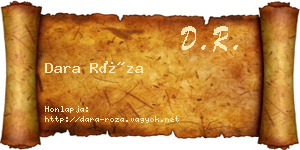 Dara Róza névjegykártya