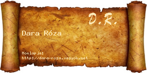Dara Róza névjegykártya